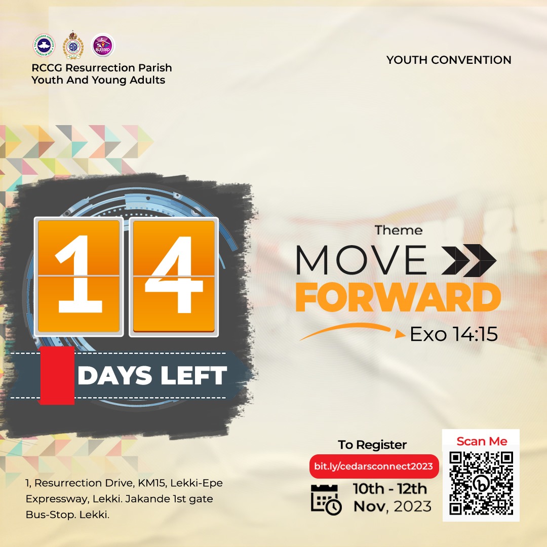 resurrec_youths's tweet photo. 💃💃💃 14 days to go 💃 💃💃
Are we ready 🕺 💃
@rccgregion11
@resurrec_youths
When I say 🗣CONNECT 7.0 you say MOVE FORWARD
🗣CONNECT 7.0 🎤 type it on the comment let's make it fun 😁🤗
#RCCG #CONNECT7 #viral #rccgr11hq #NSPPD #connect #resurrectionparish #moveforward https://t.co/e7GcVb4CAI