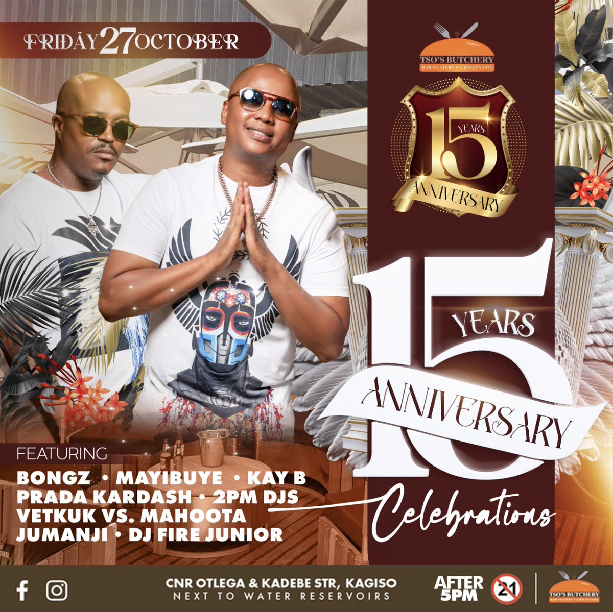 Celebrating 15yrs of Tso’s Butchery tonight! 🔥🔥🔥