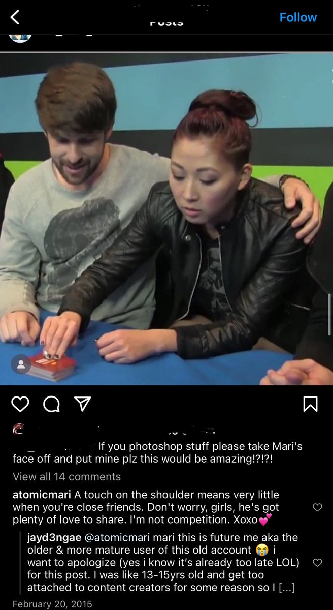 jaydengae's tweet image. I AM SO EMBARRASSED OF MYSELD BC I WAS SO JESLOUS OF MARI BACK THEN (I WAS FUCKING 12) AND I MADE THIS POST WHICH SHE SAW 😭😭😭