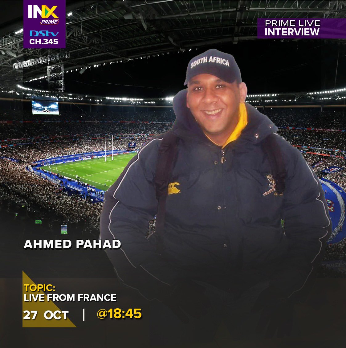 InxPrime's tweet photo. All the latest news and updates on the 2023 tournament.
-Rugby World Cup Final
Tune in and catch Prime Live at 18:00 on INX Prime, DStv 345.
#inxprime #dstv345 #primelive #RugbyLeague #rugby #RugbyUnionWorldCup https://t.co/CeFj2QKBKz