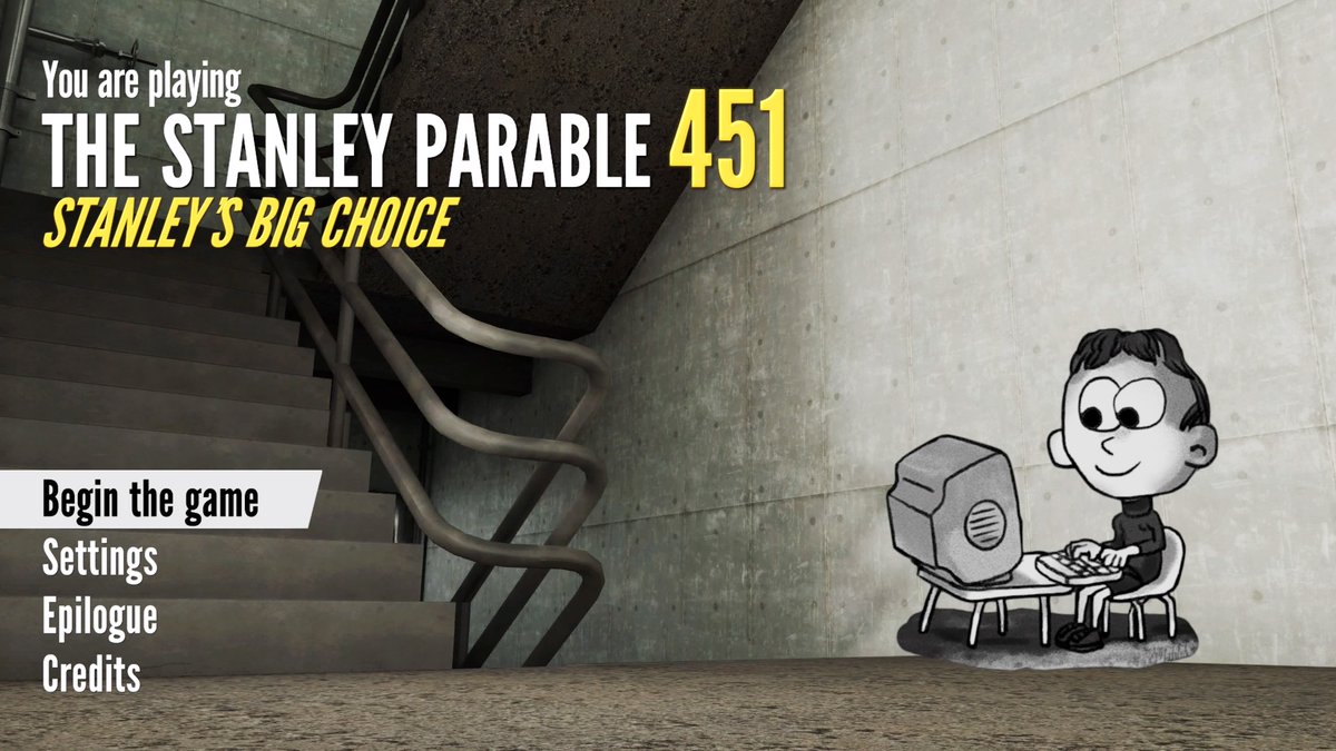 DemonDuffeh's tweet photo. The end is never the end is never the end is never the end is never the end is never the end #TheStanleyParable https://t.co/bxXZVH9wXH