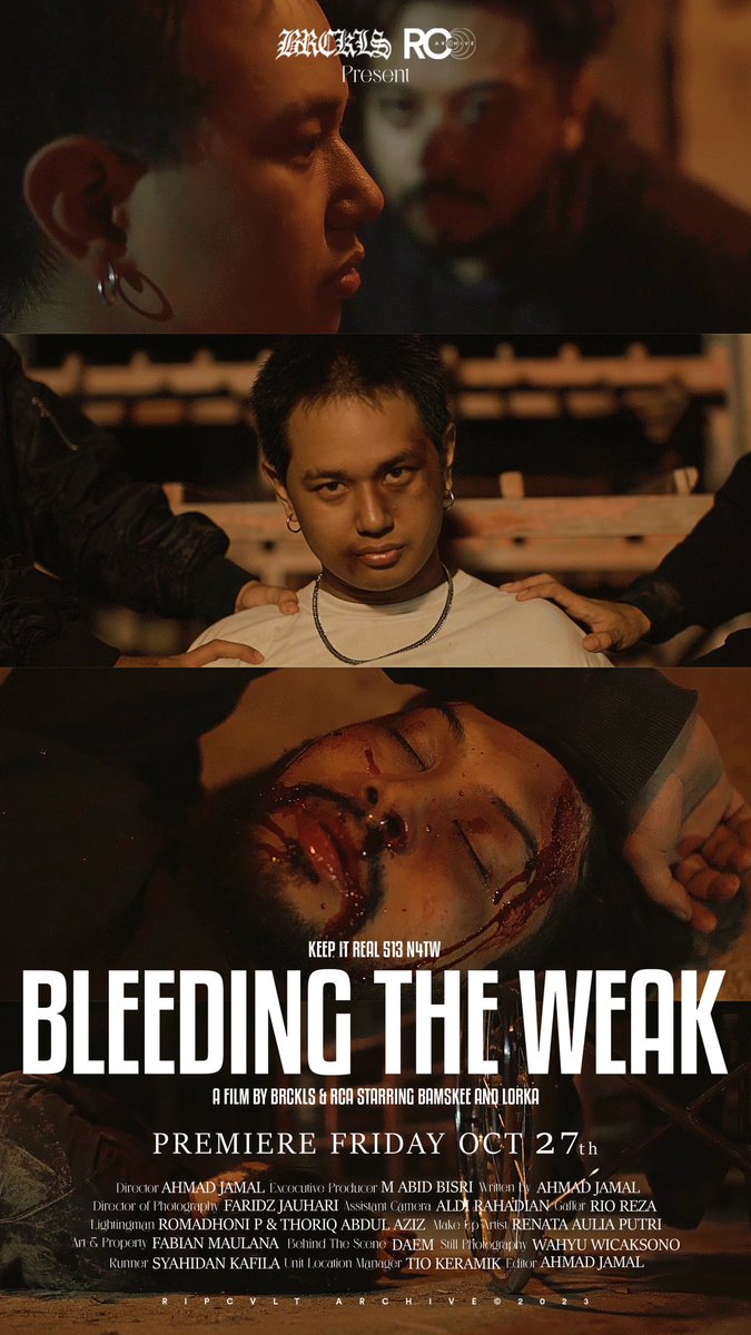 KEEP IT REAL - Bleeding The Weak (Official Music Video) youtu.be/iNaSWtvFUjE?fe… lewat <a href="/YouTube/">YouTube</a>

Angkat tangan kalian semua untuk ripcult &amp; bruckless yang sudah membuat ini semua terjadi dan besar raha hormat untuk semua yang terlibat dalam proses penggarapan 513 music video