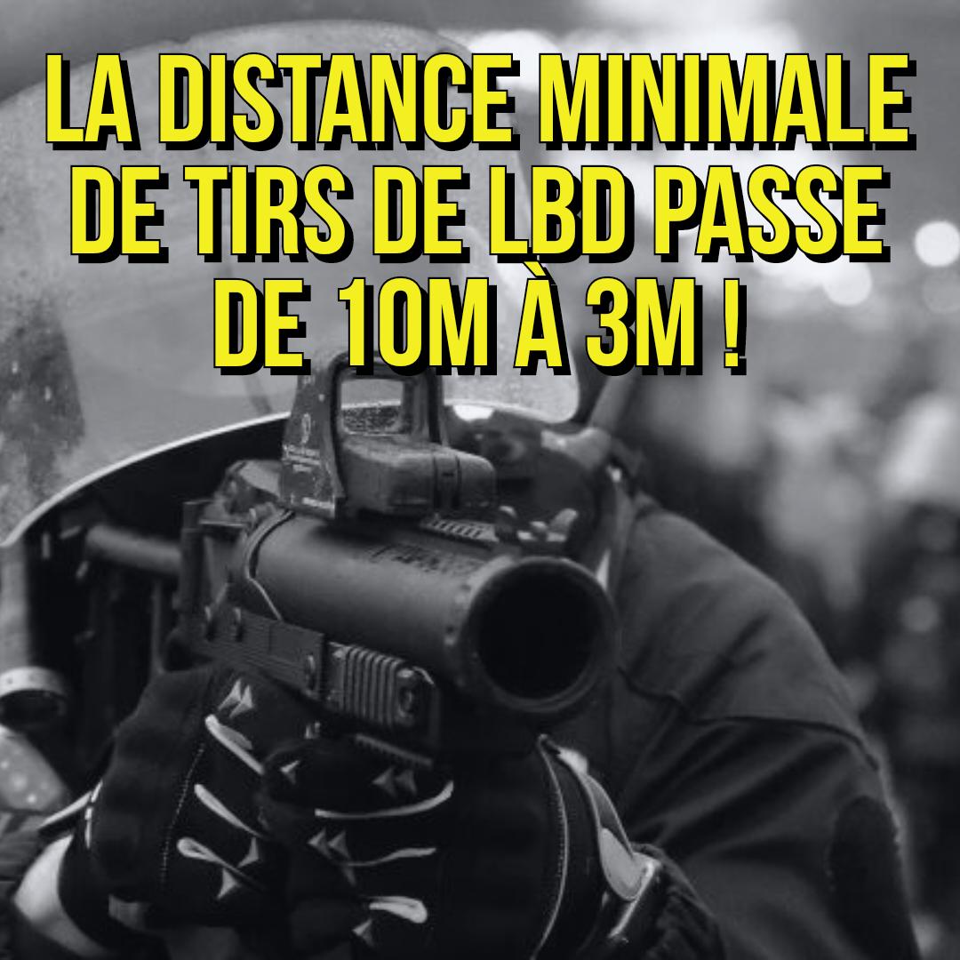 Toujours plus loin dans l'autoritarisme. Toujours plus près dans la violence. 

1/4
Médiapart révèle que le ministère de l’Intérieur a passé la distance de tir de LBD de 10 à 3 mètres. Le ministère évoque l’usage d’une nouvelle munition censée toucher moins violemment les cibles.