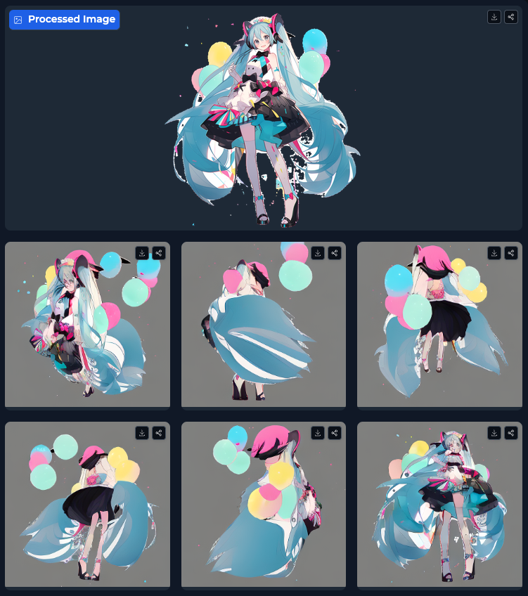 初音ミク ,magical_mirai_miku 「要素ががしゃがしゃ重なってる画像は難しいみたい。1. niji-journey2」|masaのイラスト