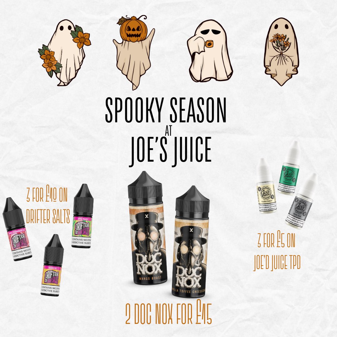 Grab your broomsticks and head over to joesjuice.co.uk 👻