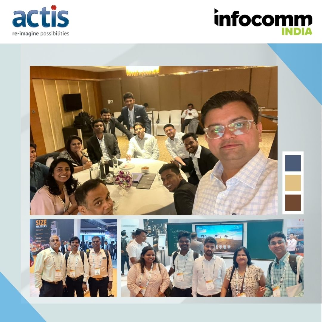 actistech's tweet image. Team Actis at InfoComm 2023 — engaging with fellow pro-AV enthusiasts, discussing the latest AV and UC solutions. But the excitement doesn&apos;t end here—there is still much more left to explore, connect and get inspired.

#InfoCommIndia #ProAVTechnology #AVTweeps #ProAV #AVtech