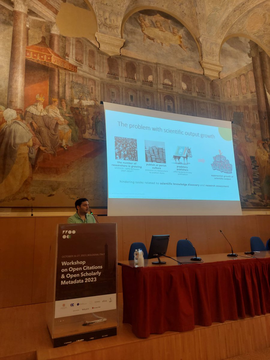 'BIP! Services: Demonstrating the Potential of Open Scholarly Data in Research Assessment' is the talk from @vergoulis 
@athenaRICinfo @GraspOS_project 
#WOOC2023 #OAweek2023