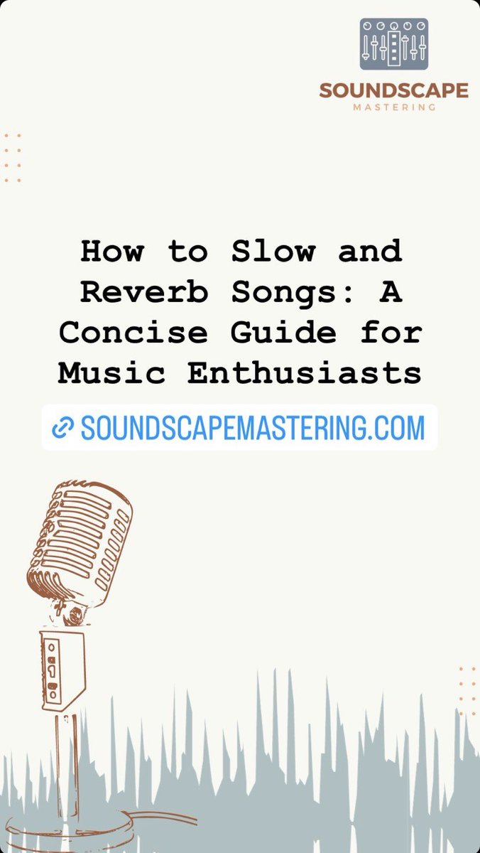 SoundScapeMSTR's tweet photo. In recent years, the music industry has experienced a growing trend of slowing down and adding reverb to songs, creating a soothing and atmospheric listening experience.

https://t.co/8nvFSywAfj https://t.co/21jGs1CMwJ