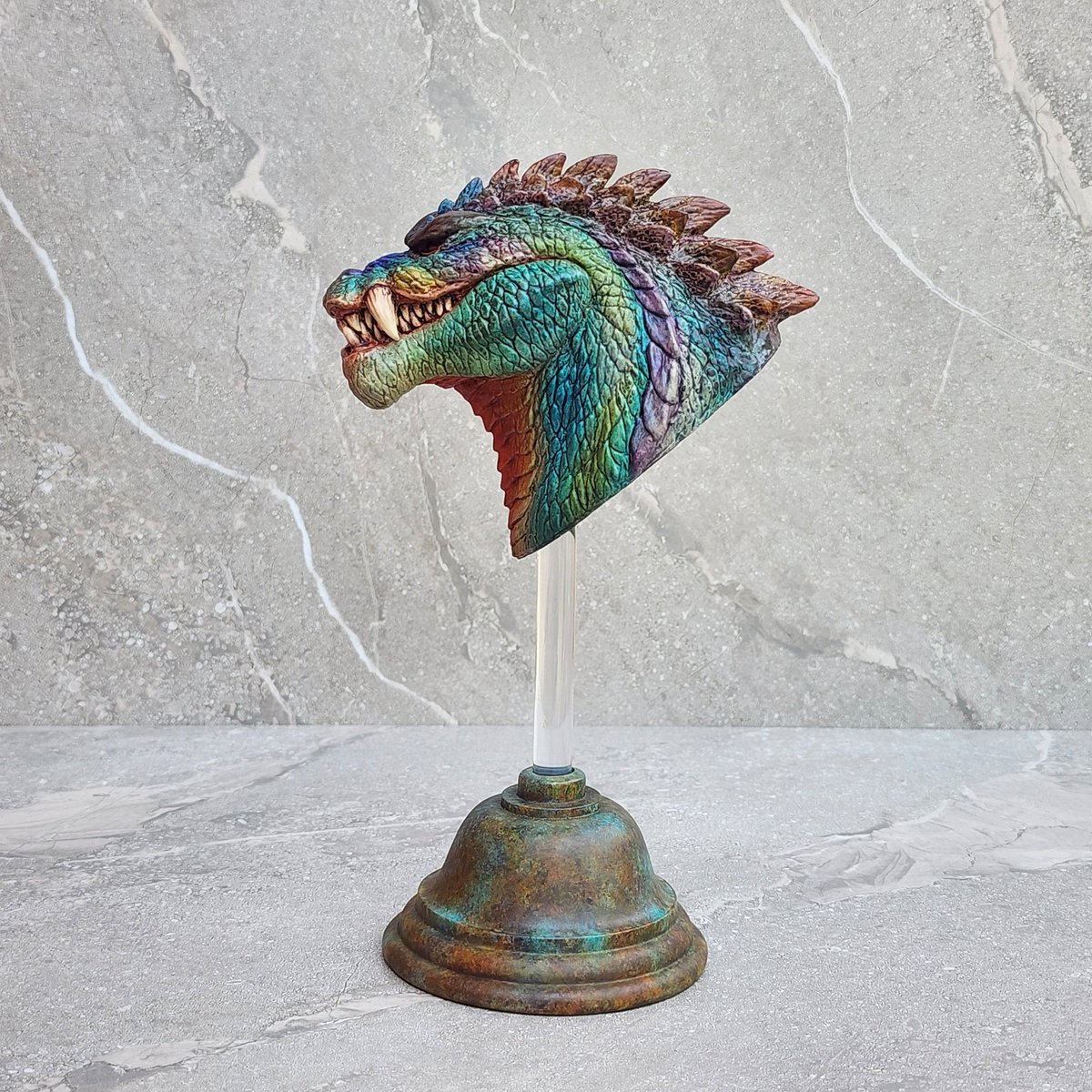 Creaturarium's tweet photo. “Ultima Goji” (Avian Scheme)
aka #GodzillaSingularPoint
(Kaiju Head Series Vol. 5)
Sculpture Artist: @BeninsideAvt
Colourist: Jakrid Sangjak 

#Godzilla #ゴジラ       #ガレージキット #Monster #creature #replica #chavant #modelkit #garagekit #collector #hobby #collectibles https://t.co/cefw6VWqwE