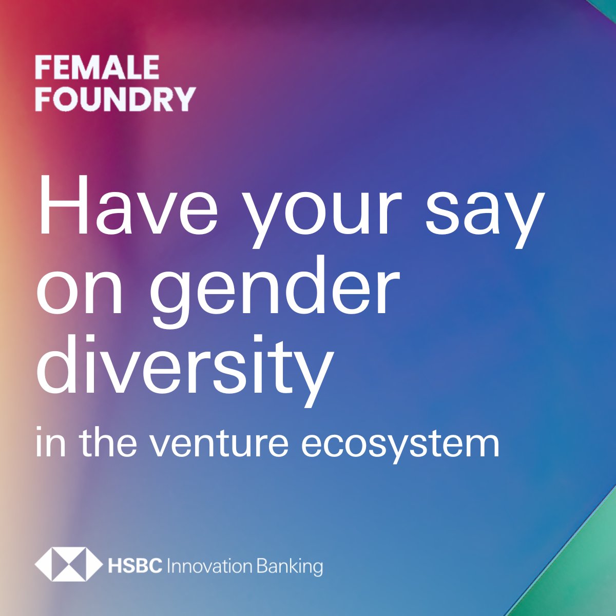 Want to play your part in shaping the future of European venture? Share your thoughts in the State of Gender Diversity in European Venture survey: just 3 minutes required. Proud to partner on this initiative from @femalefoundry grp.hsbc/6016ugFL6 #FutureOfVenture2023