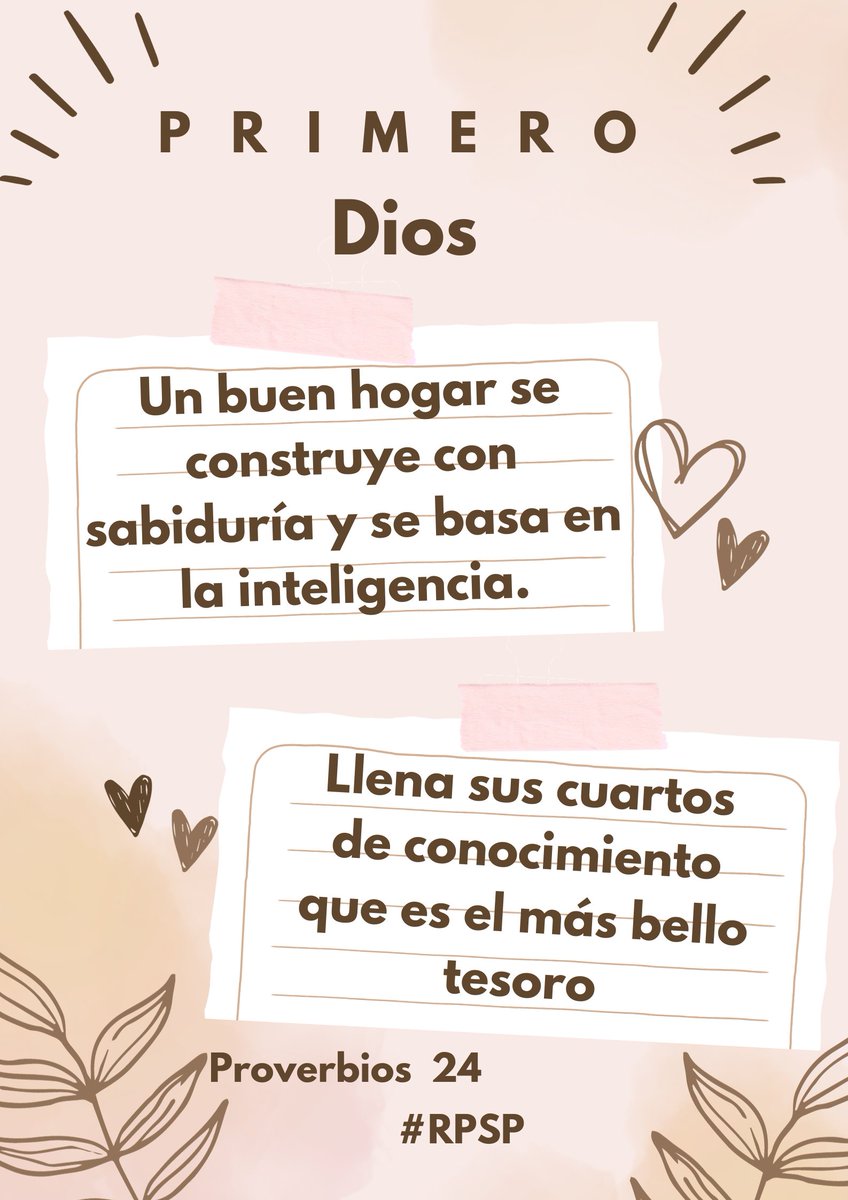 #PrimeroDios 
#rpsp 
#VidaconPropósito 
Hoy leemos Proverbios 24
Proverbios 24
Porque siete veces cae el justo, y vuelve a levantarse;Mas los impíos caerán en el mal.