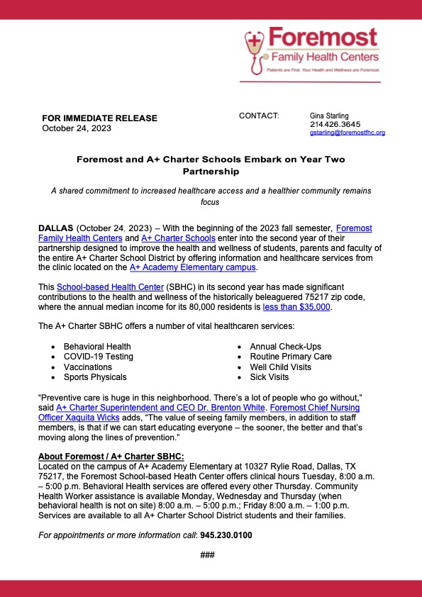 Extra! Extra! Read All About It!
A school-based #health center is a facility providing #preventive and #primary health care services to #children and #adolescents located on or near a school campus.
<a href="/LEAD_DallasISD/">LEAD DallasISD</a> 
<a href="/DallasISD_HPE/">Dallas ISD Health & Physical Education</a> 
<a href="/dallasisdparent/">Dallas ISD Parents</a>