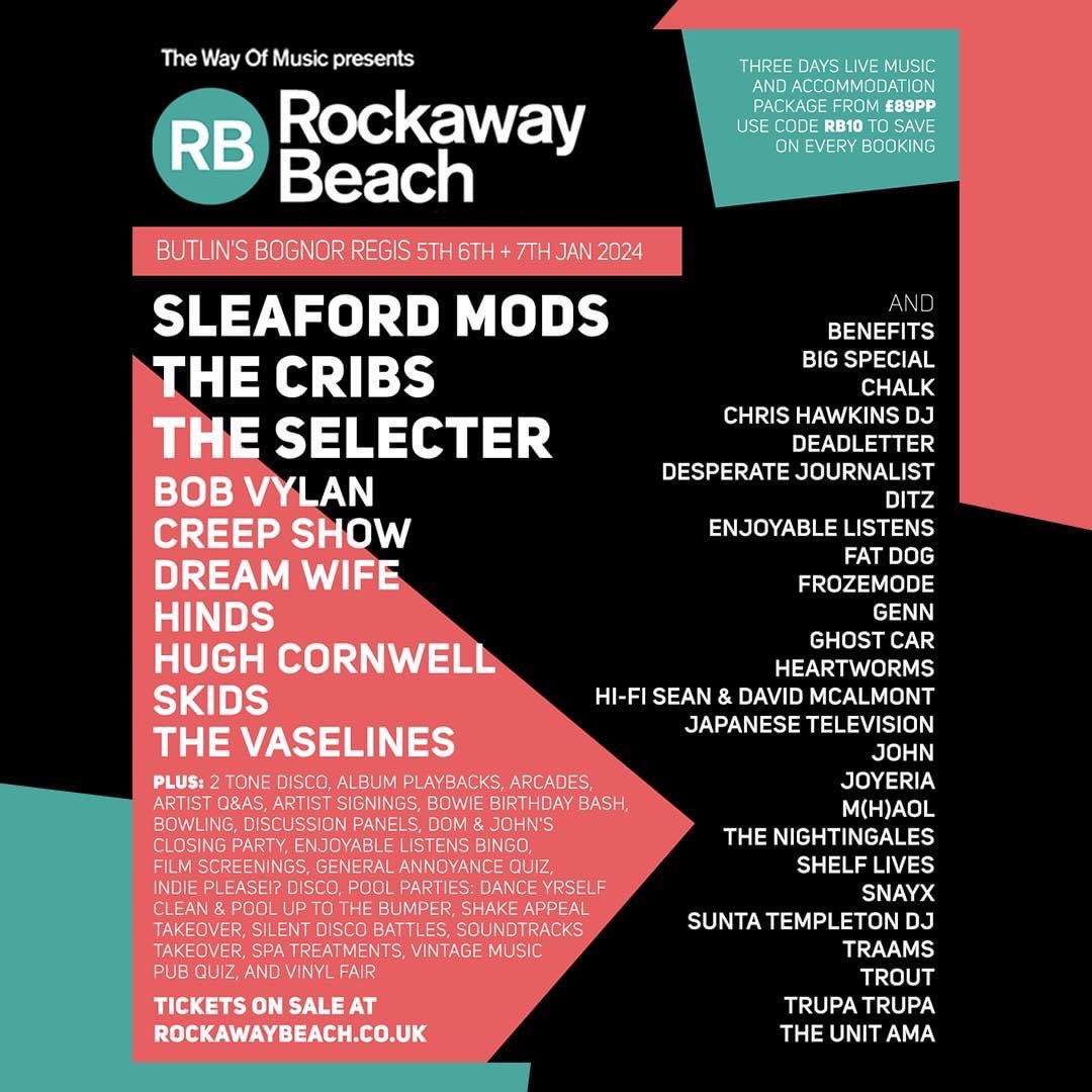 👾 10 WEEKS TO GO - Dust off the Christmas and New Year cobwebs in the best way possible, and get yourself a ticket at bit.ly/Rockaway24 - done forget to use our discount code 'RB10' to save money.