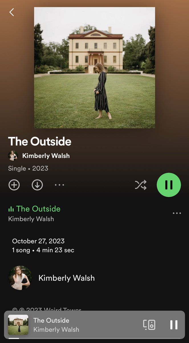 WeirdTower's tweet image. The Outside by Kimberly Walsh out now!

open.spotify.com/track/3uSIXDYR…