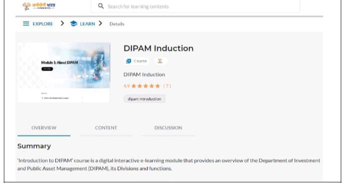 During #SpecialCampaign3 Hon’ble FM launched DIPAM Annual Capacity Building Plan (ACBP) alongwith the first e-Learning module ‘DIPAM Induction’ uploaded on iGot Karmayogi platform