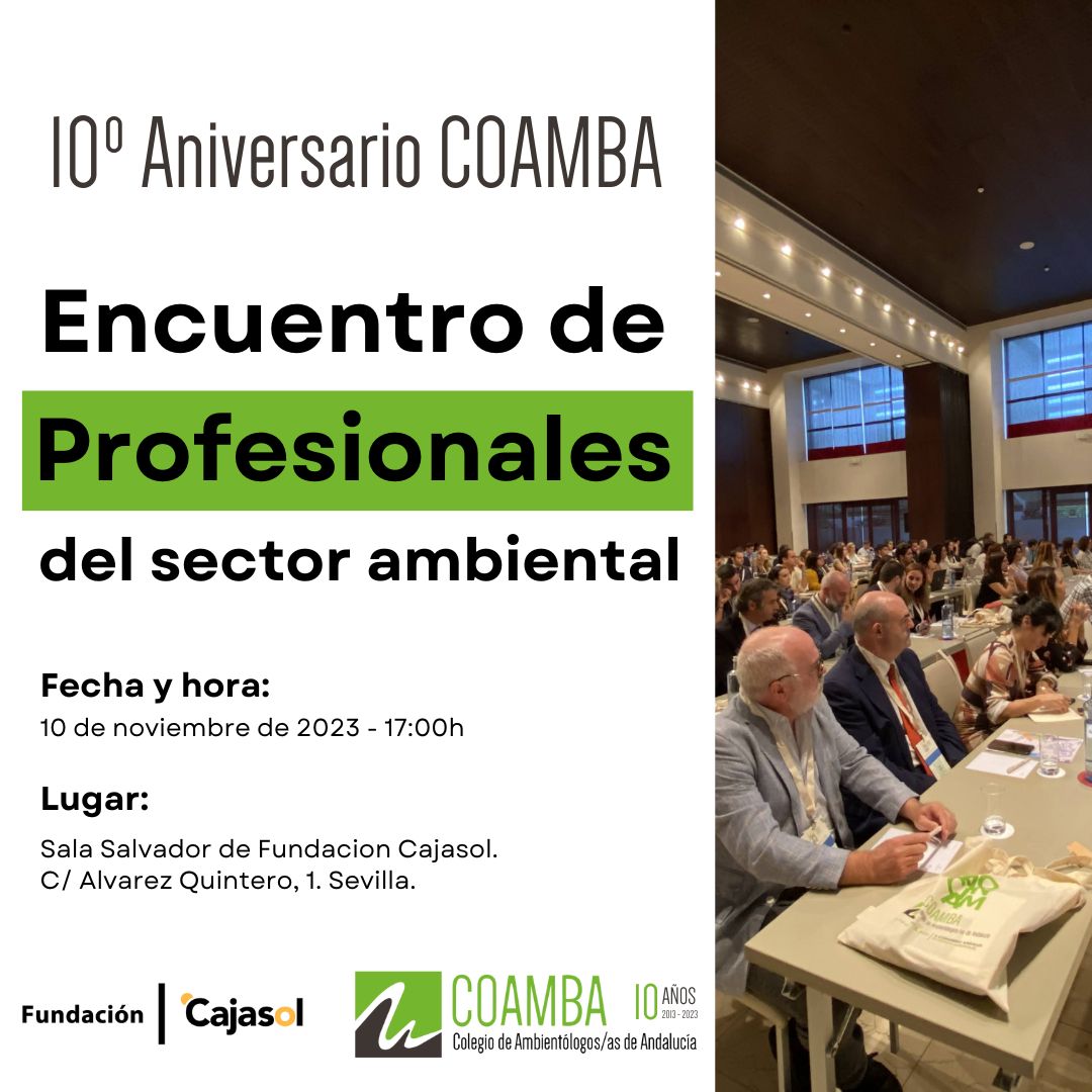 🎂 ¡𝐇𝐨𝐲 𝐜𝐮𝐦𝐩𝐥𝐢𝐦𝐨𝐬 𝟏𝟎 𝐚𝐧̃𝐨𝐬! ¡Queremos que nos acompañes!

💚 Encuentro gratuito de profesionales del #SectorAmbiental 
💚 Cena gratuita para miembros COAMBA

🎉 Más información e inscripciones coamba.es/coamba-cumple-…

#SomosCOAMBA #COAMBAcumple10 #Networking