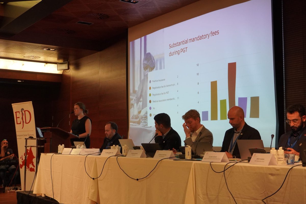 ejdpwg's tweet image. The EU/EEA Committee has just convened at #EJDAM2023 in #Murcia. @SaraLaunio, the committee chair, discussed various issues, including the presence of medical deserts in Europe. Also, preliminary results from EJD's survey on #juniordoctors ' salaries were presented.