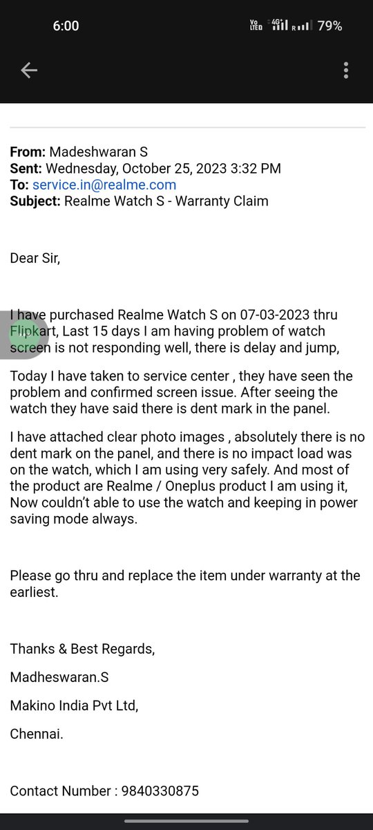 madhesmail's tweet photo. @realmecareIN @skyli_realme 
Please support to resolve the issue. https://t.co/CMw2ftyX7i