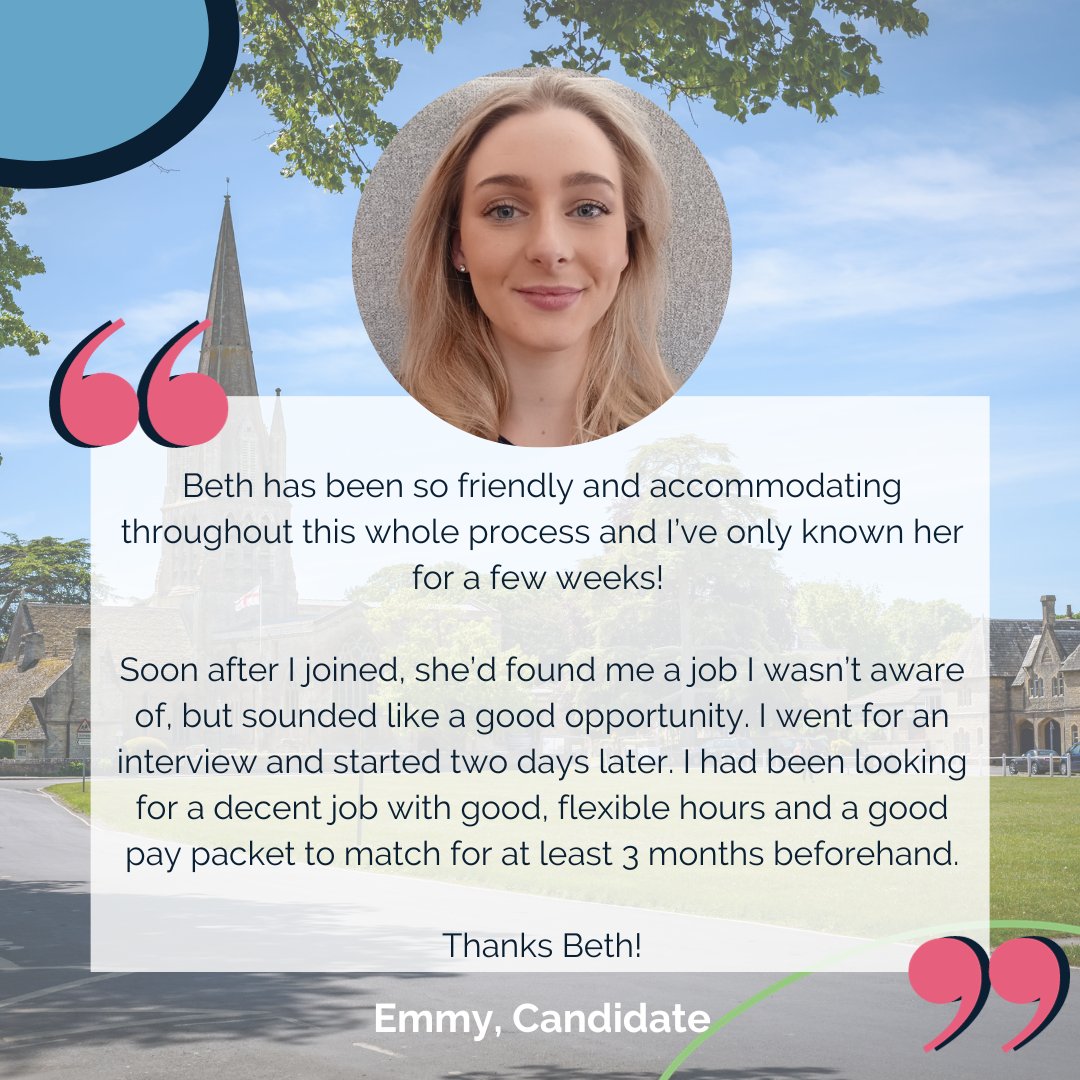 🗣 Responsive &amp; driven to meet your needs.

✨ Beth from our Witney branch showcased the importance of making candidates' futures our focus.

📲 Looking to find your ideal role? Call our team on 01993 892 500 or click the link to find your nearest branch.

lnkd.in/dGUqPAn