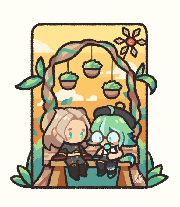 Ice cream on a nice afternoon [ #artph #albedo #sucrose #alberose #GenshinImpact #原神 ] 