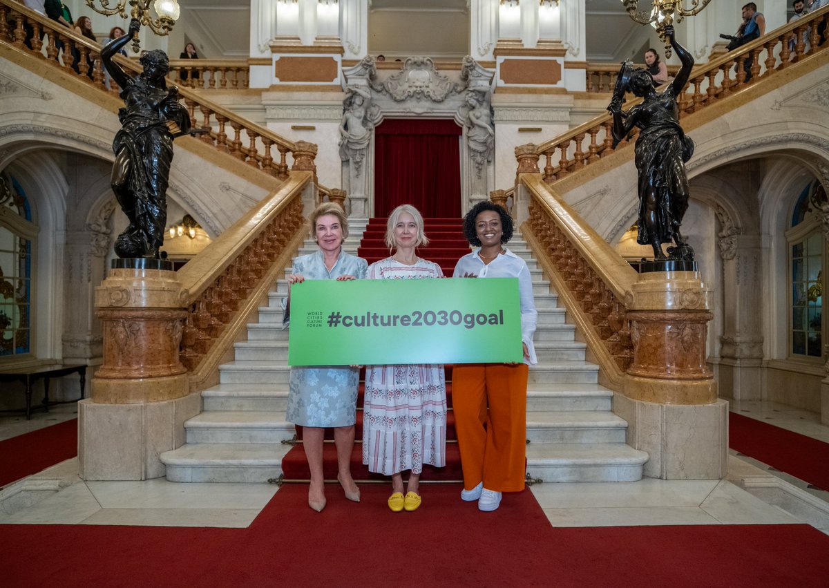 🌿Last night, we launched the São Paulo Manifesto: Goal for Culture at #wccf_summit gala dinner <a href="/pinacoteca/">M</a>.

20 global cities (and counting) call for culture to be a dedicated UN Sustainability Development Goal post 2030. 

worldcitiescultureforum.com/news/sao-paulo…

#culture2030goal