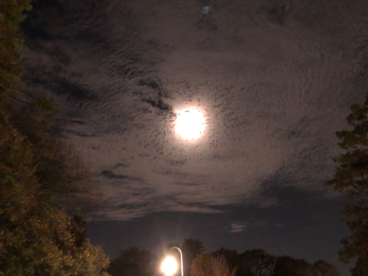 Strange moon over @Rosemont_MFA last night