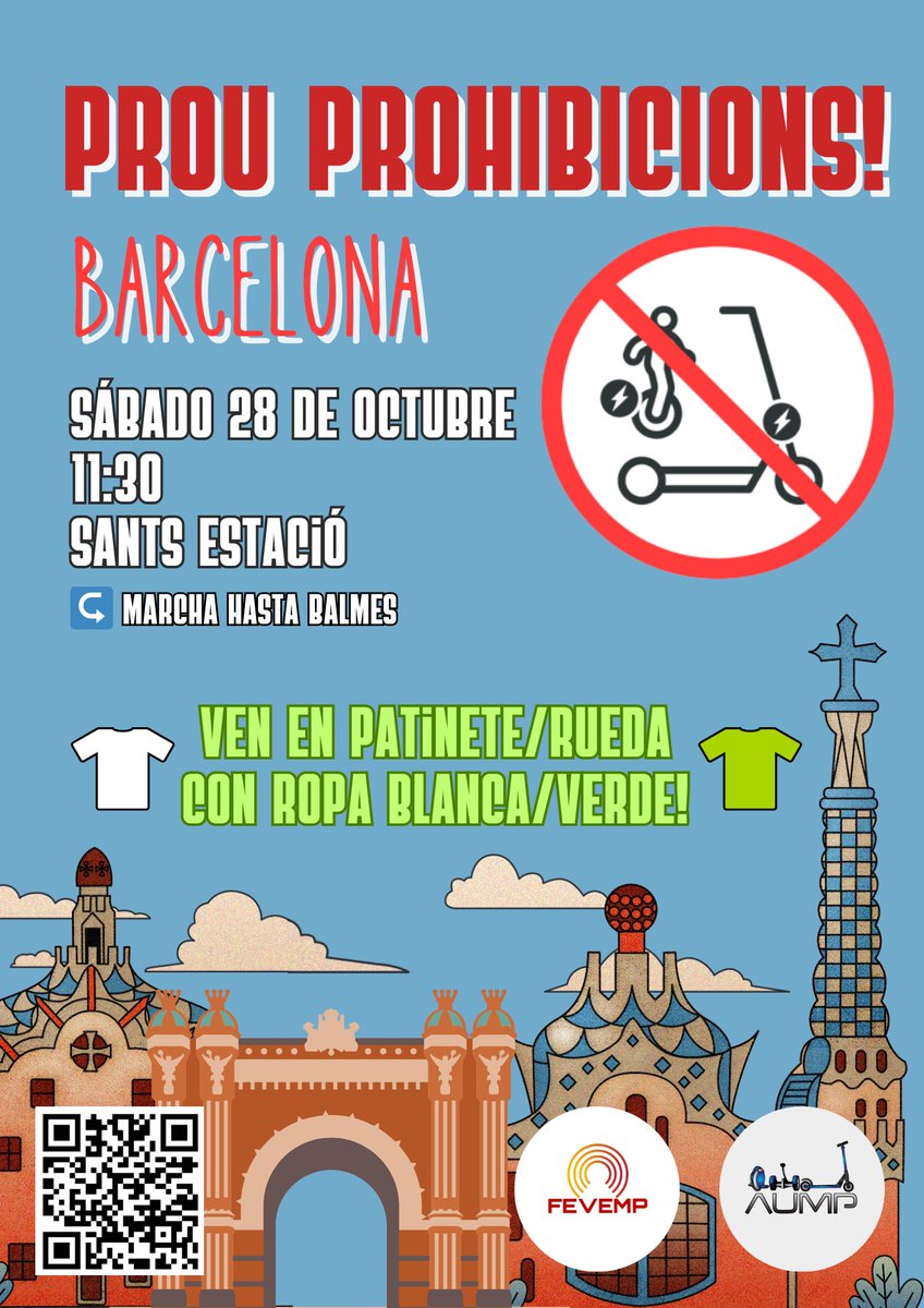 AumpCat's tweet photo. La marcha comienza en PLAÇA DELS PAÏSOS CATALANS y recorrerá Barcelona por zonas emblemáticas para acabar frente a las oficinas de la ATM entre Aragó y Consell de Cent, en el Carrer Balmes 📍

¡No permitiremos que sigan limitando nuestra libertad de movimiento! ¡Somos movilidad! https://t.co/KeAI71wex0