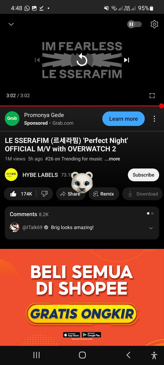 haewontun's tweet photo. @sserapalais selamat buat comebacknyaaa @sawkkuraa! lagunya kerenn banget, mvnya apalagi, semoga comeback yang kali ini suksess polll. kajjaa borong pialaa 🎉
#PerfectNight_OutNow
#LESSERAFIM_PerfectNight https://t.co/vcywZQWafh