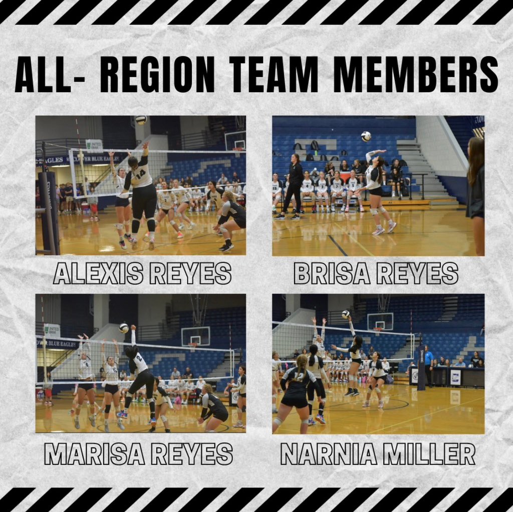 Congratulations to Alexis on being named 4A Region 3 Region Player of the Year!!💪🏼 We would also like to congratulate Brisa, Marisa, and Narnia on being named a part of our All-Region Team!👏🏼