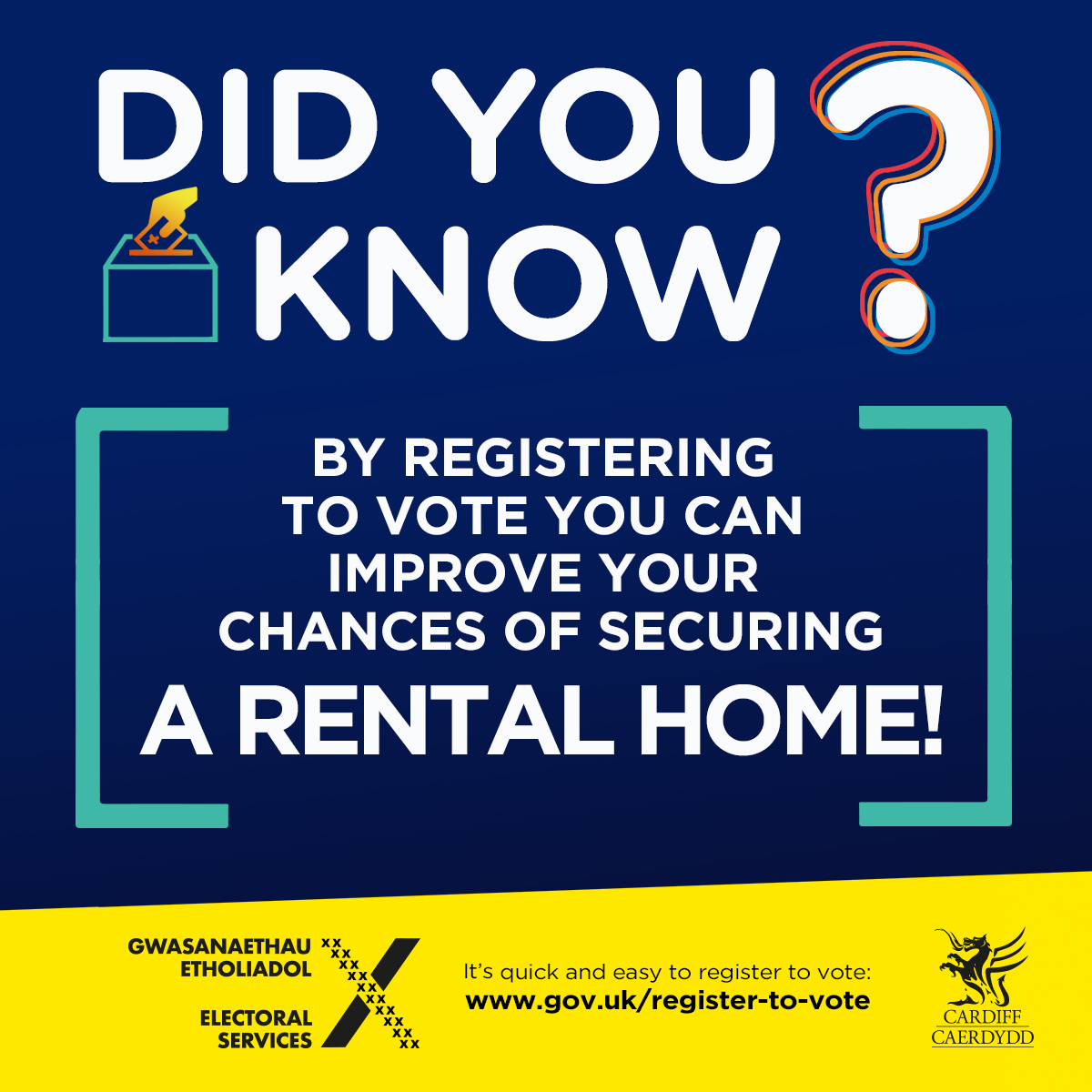If you want to rent, get a mobile phone contract or credit card, it really helps if you’re on the electoral register roll.

It’s easy to register and it takes less than 3 minutes!

Visit gov.uk/register-to-vo… to register today!