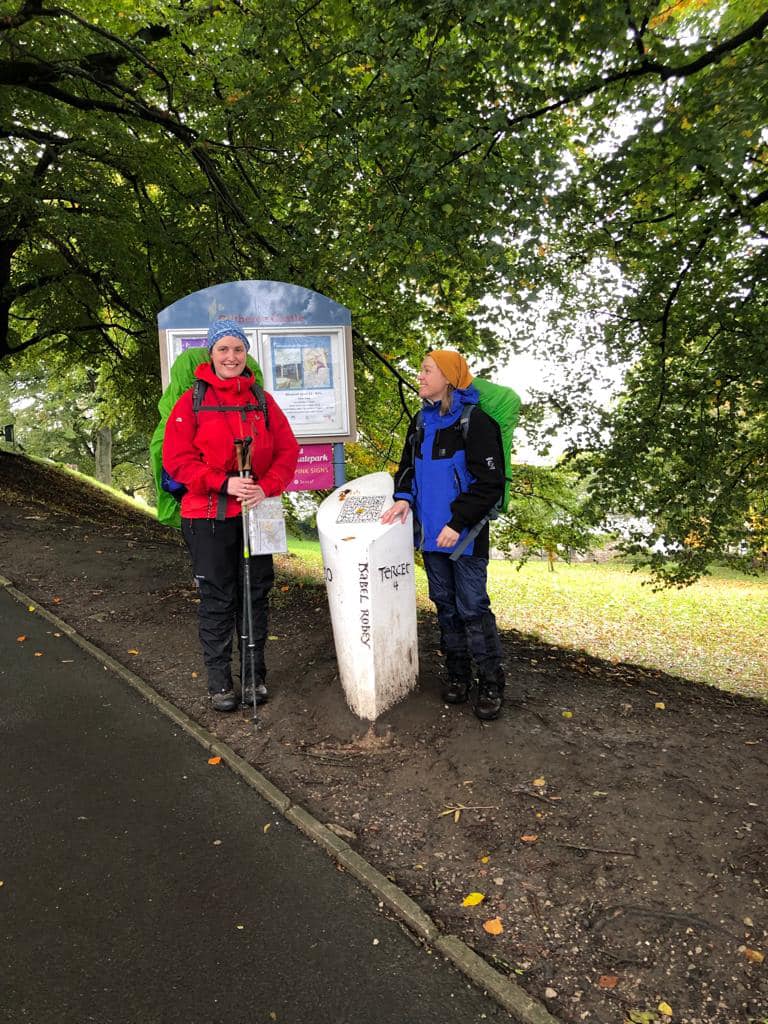 boltonwalking's tweet photo. "WELL DONE" to Georgina and also Helen from @outreach_opera on their completion of the Lancashire Witches Way this week.  #charitywalk #fundraising #opera #outreachopera #pendlewitches #lancashirewitches #walking #hiking https://t.co/WhUwVkx9V0