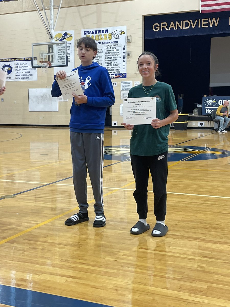 Congrats to our October student athletes of the month! <a href="/GrandviewES/">Grandview School</a>
