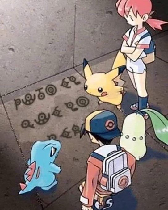 Pokecarlengues's tweet photo. Solo los verdaderos fans de la saga saben leer el mensaje oculto de las ruinas Unown. https://t.co/LKs2tRSRID