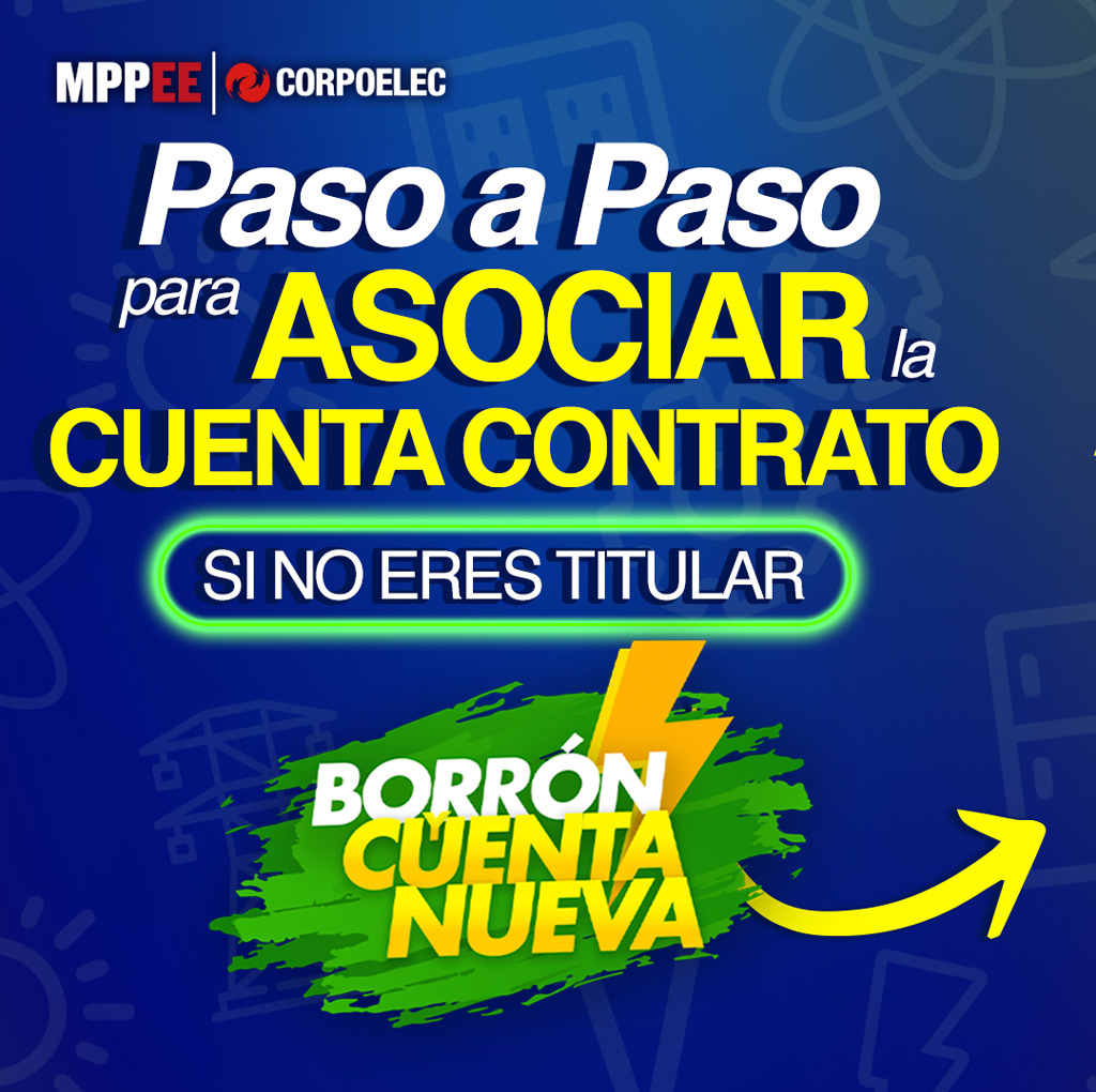 CorpoelecInfo's tweet photo. El Plan #BorrónYCuentaNueva  es una oportunidad para estar solvente con el servicio, además de contribuir con los equipos e insumos para el SEN.

Regístrate siguiendo el paso a paso SI NO ERES EL TITULAR

#DiálogoConvivenciaYPaz https://t.co/4GFRtXat2h
