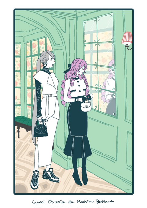 「long skirt multiple girls」 illustration images(Latest)｜5pages