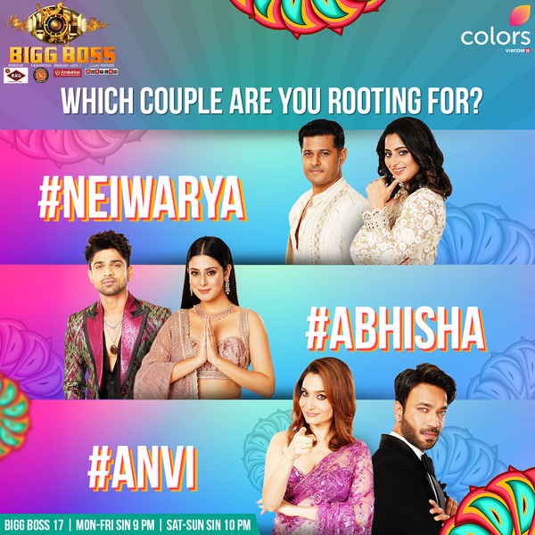 ColorsApac's tweet image. Which couple from Makaan 1 has your heart?
Bigg Boss 17 | Mon-Fri SIN 9 PM | Sat-Sun SIN 10 PM
#Neiwarya #Abhisha #Anvi #ColorsTVAPAC #BiggBoss17