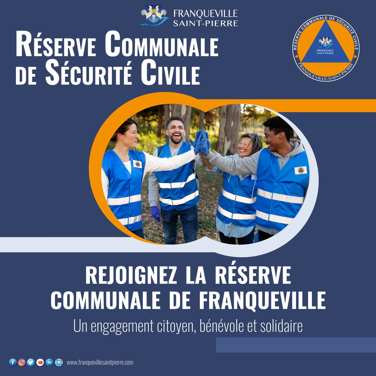FSP76520's tweet photo. 📷Vous avez envie de participer à la protection des personnes et des biens ? Alors rejoignez la Réserve Communale de Sécurité Civile de la ville de Franqueville-Saint-Pierre !

Toutes les infos : https://t.co/NzicVy6bnK https://t.co/oLULgUAL0R