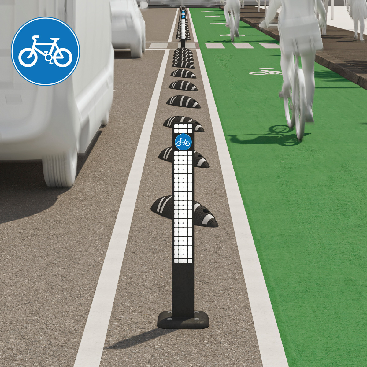 ziclasolutions's tweet image. The Pointer® delineator has a retroreflective stripe that can be customized in various colors or integrated with traffic signs to meet the requirements of each city. Know more about the Pointer® delineator at eu1.hubs.ly/H05YY660
#completestreets #greentech #ecodesign