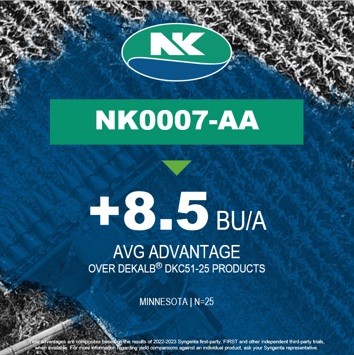 When your fields demand a hero, NK0007-AA answers the call - a harvest legend in Minnesota 🌽🦸‍♂️

+ 8.5 Bu/A over DEKALB DKC51-25

#HarvestNK23 #Harvest23