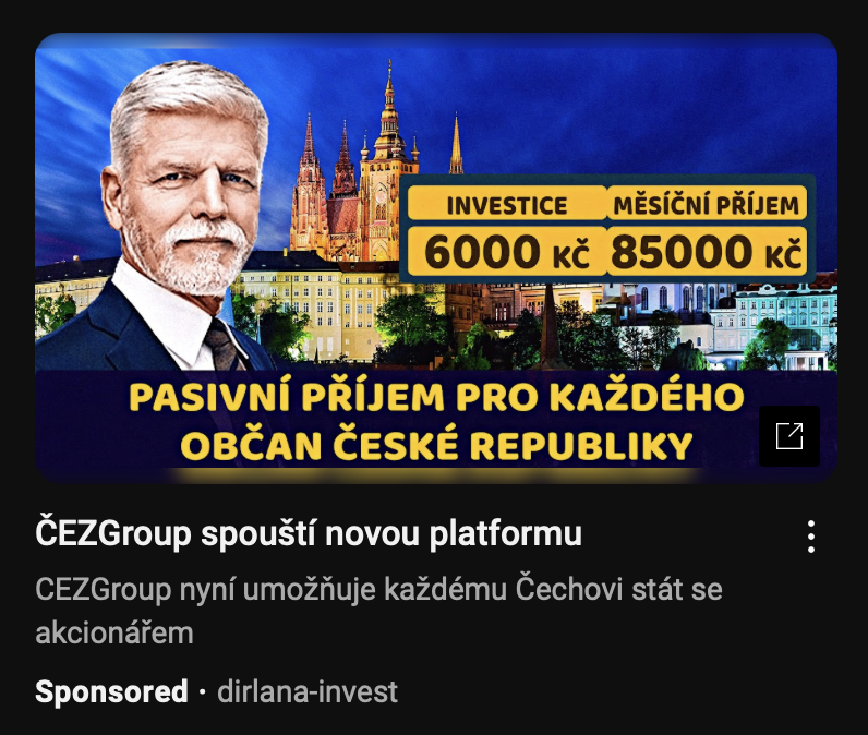 znouza's tweet photo. hey, @YouTube , really? Reported these multiple times, still seeing the same

cc @prezidentpavel @SkupinaCEZ 
#scamad https://t.co/eFgPCX15vE