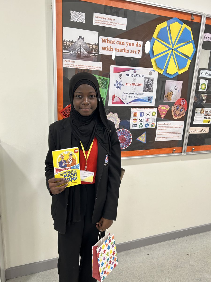 Well done to our winners of the Maths Legends prize draw. All students were nominated for their outstanding work and effort in Maths and won a Maths related book, family game and other goodies! 👏