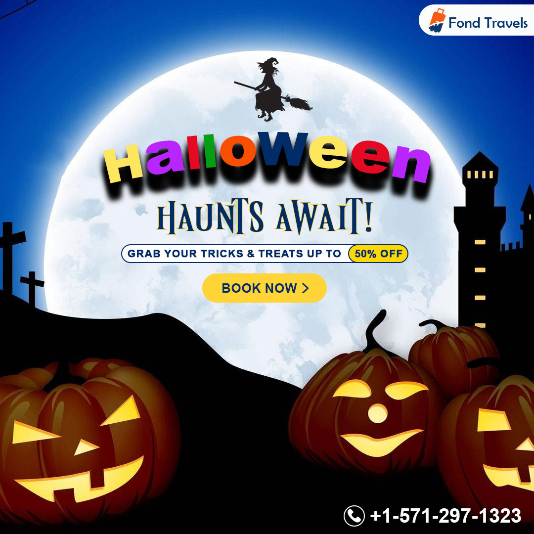 FondTravels's tweet photo. 🧹Grab your broomsticks and head over for some monstrous savings – up to 50% off awaits you! 🧙‍��️🌙
How to celebrate Halloween:https://t.co/q43iVcKpJm
📞 +1 571-297-1323 to avail deadly discounts! Hurry!

#fondtravels #halloween #halloweensale #halloweendeals #halloweensales https://t.co/XfxBy6X9uY
