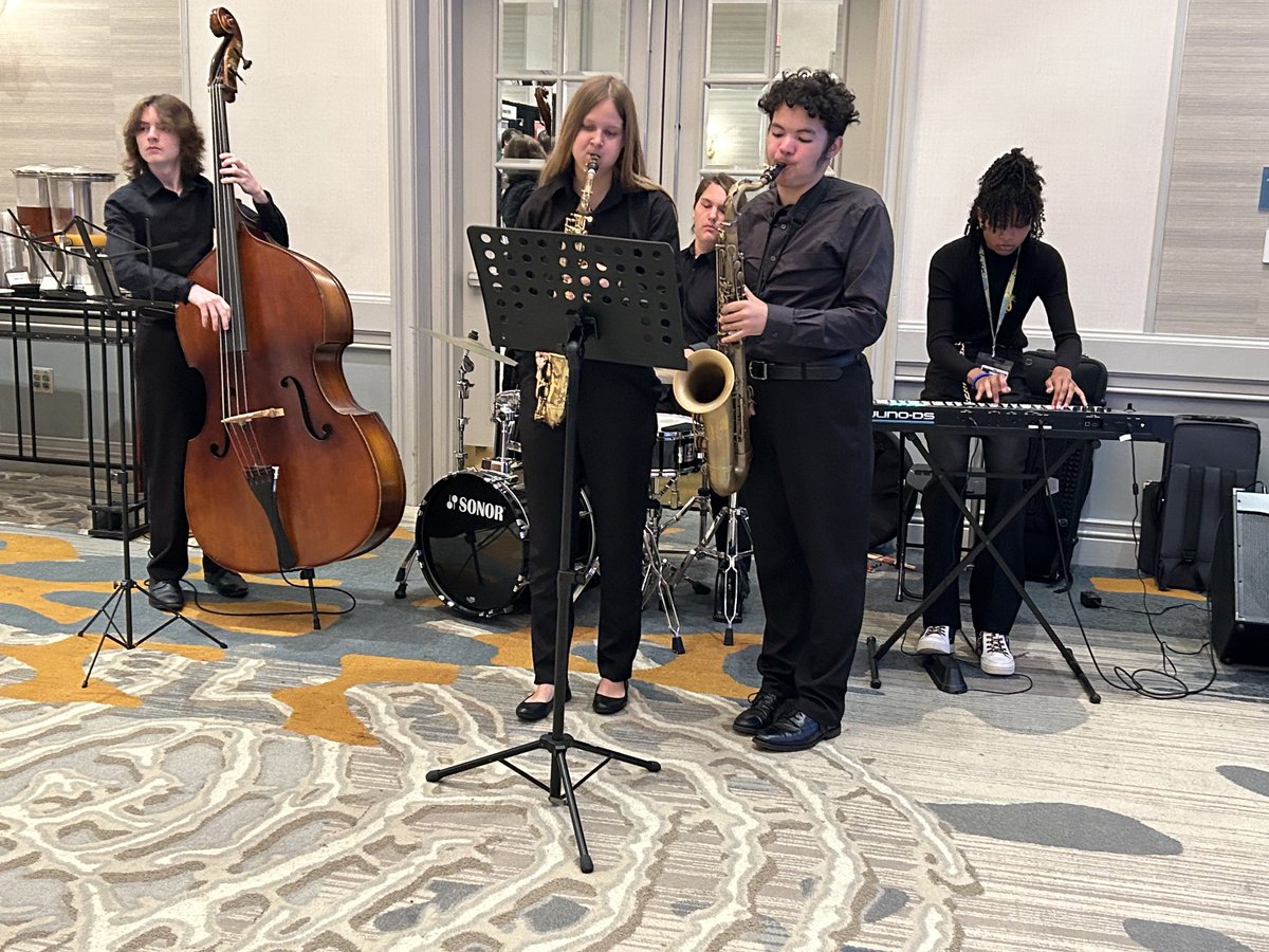 Grace Kellermeier (@gkellermeier) on Twitter photo Enjoying Exhibitor Hall breakfast with the wonderful sounds of the <a href="/GreatDay2BAHawk/">Spruce Creek High</a> Jazz Combo <a href="/FLForLanguages/">The Florida Foreign Language Association, Inc.</a> #FFLA23 #VCSArts ❤️🎶🧡🖤 Enjoying Exhibitor Hall breakfast with the wonderful sounds of the <a href="/GreatDay2BAHawk/">Spruce Creek High</a> Jazz Combo <a href="/FLForLanguages/">The Florida Foreign Language Association, Inc.</a> #FFLA23 #VCSArts ❤️🎶🧡🖤