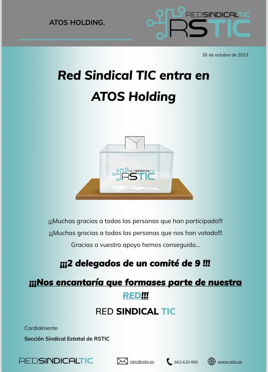 Resultado elecciones Atos Holding