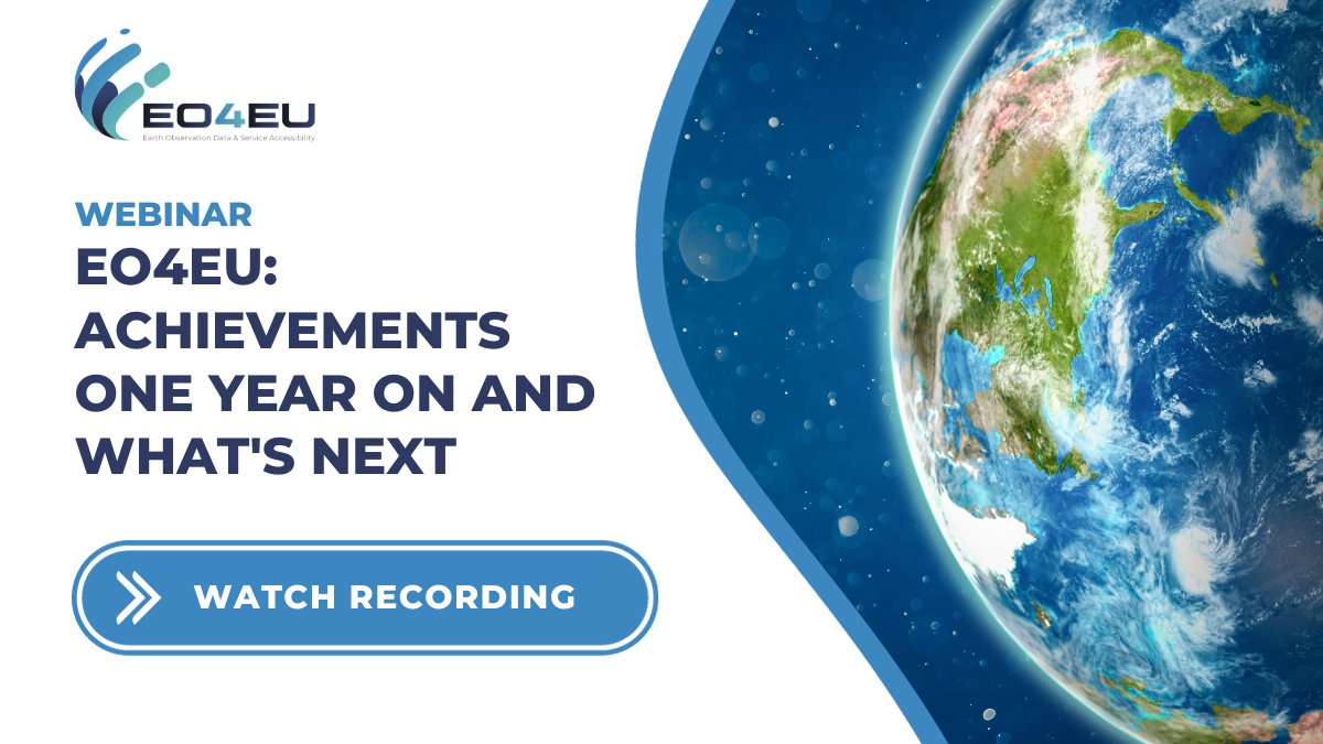 EO4EU's tweet photo. 🔔 Webinar recording is now available! 🔔

Did you miss our webinar "EO4EU: Achievements one year on and what's next"? 🌏 You can now watch it on-demand and download the presentations on our website! 📩

Access the recording at 🔗https://t.co/ExbEQ3ZAQB https://t.co/XHMThInTD7