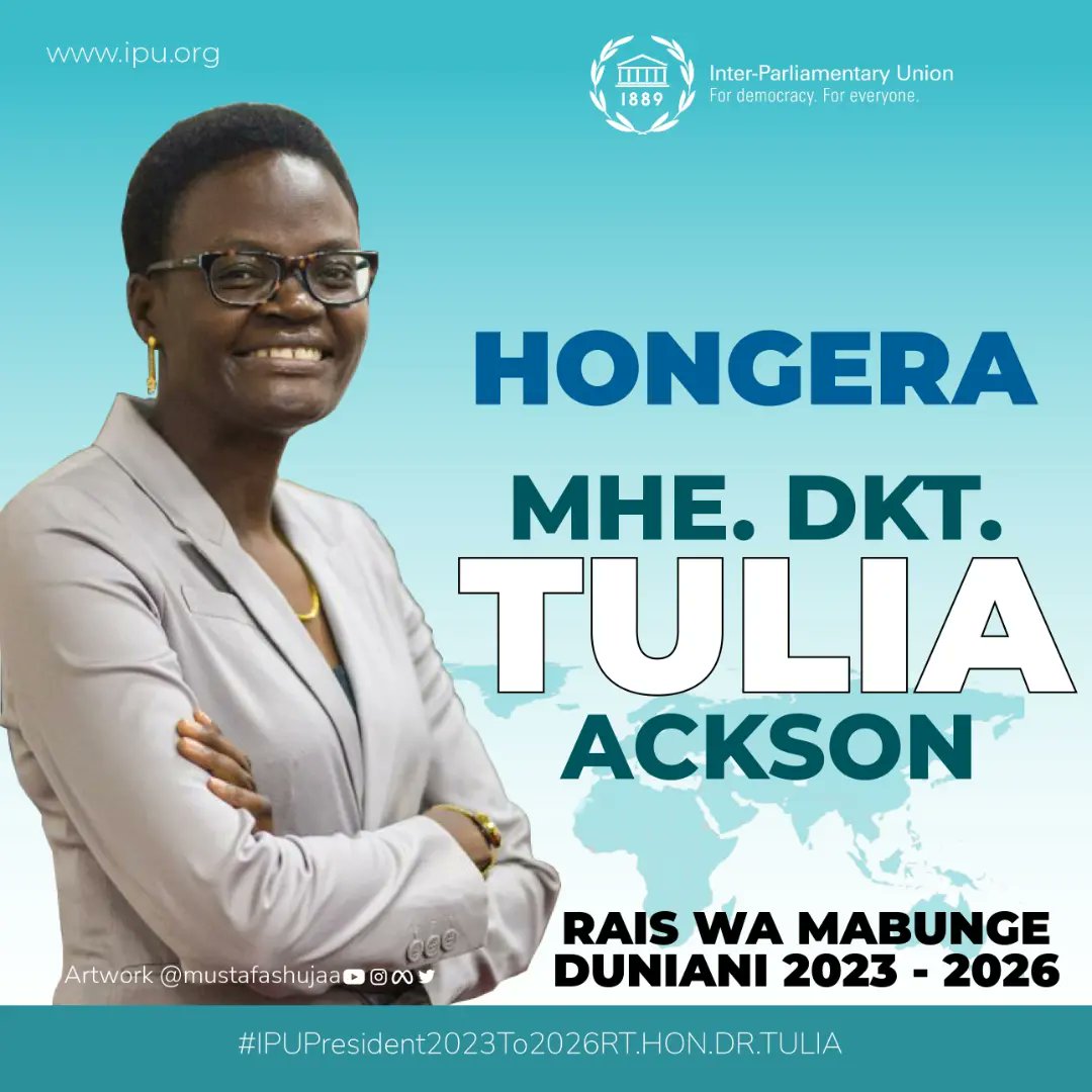 MustafaShujaa's tweet photo. Hongera sana Spika wa Bunge la Jamhuri ya Muungano wa Tanzania Mhe.Dkt Tulia Ackson @TuliaAckson kwa kuchaguliwa kuwa Rais wa Mabunge Duniani (IPU) 2023 -2026 @ipu.parliament_official

Artwork Designed By @MustafaShujaa

#IPUPresident2023to2026 https://t.co/lOr9gZAL69