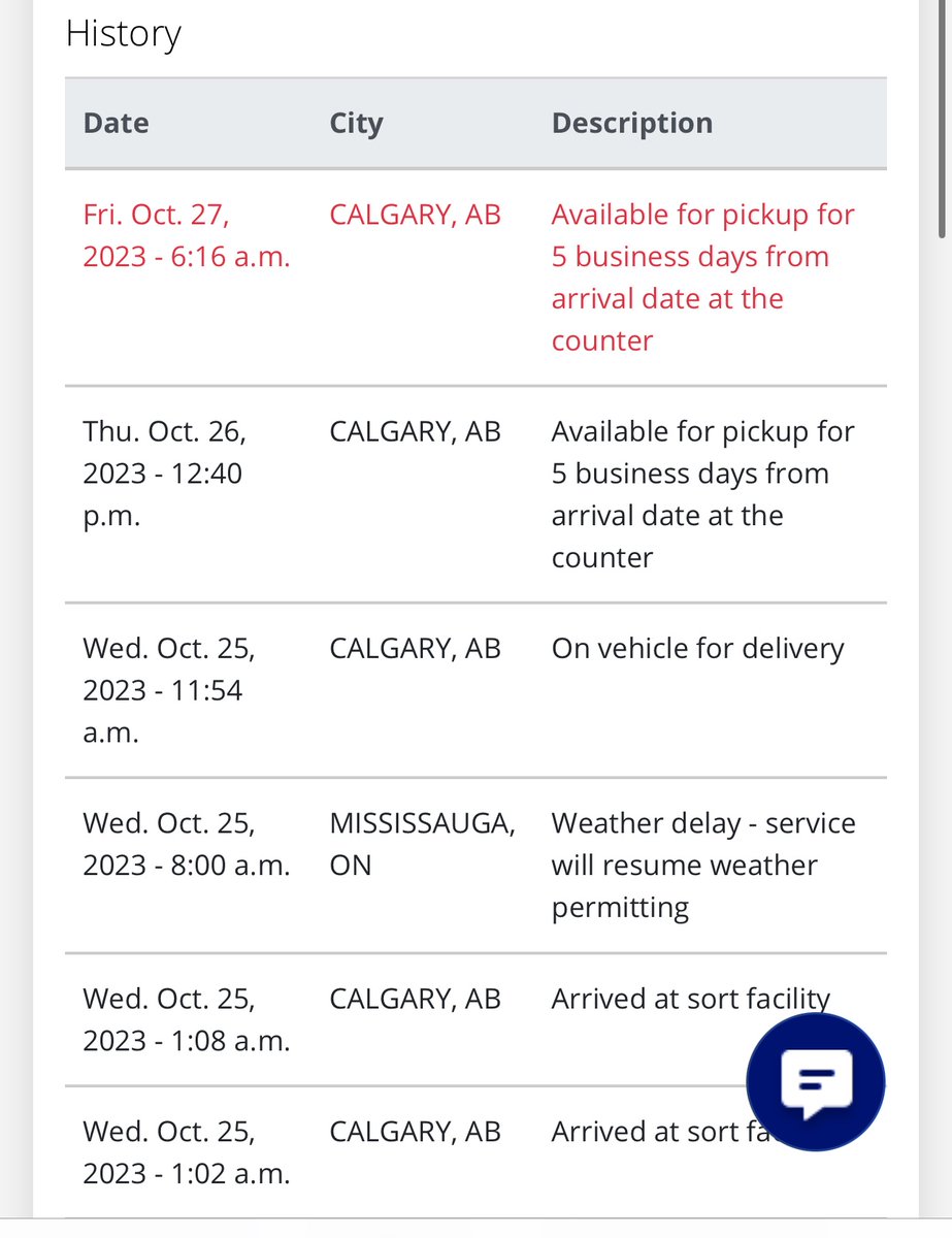 revosso's tweet photo. @PurolatorInc my parcel has been stuck at warehouse across the city for 2 days. CS says it won’t be delivered until Monday bcs of weather. It snowed a little bit. This is Canada!!! 
My business depends on these shipments. I am extremely disappointed. Using different co Next time! https://t.co/2i7GyteLLw
