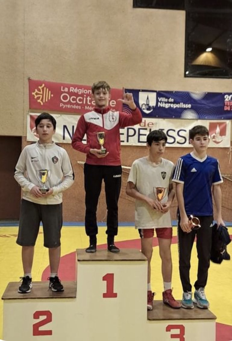 IesMarratxi's tweet photo. Lucas Lazareno Pons de 2n d’ESO ha tornat a ser Campió de Lluita Olímpica al Torneig Internacional de Negrepelisse.
Enhorabona Lucas!!!💪🏼💪🏼💪🏼 https://t.co/Sgccmws2eb