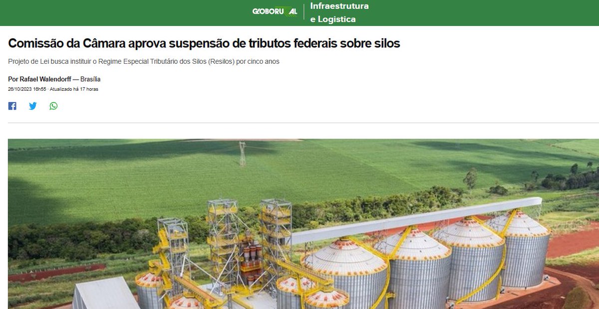 guilhermevcz's tweet photo. Gatilho improvável, mas muito significativo pra Kepler Weber #KEPL3:

Comissão de Agricultura da Câmara aprovou ontem PL suspendendo a cobrança de tributos federais, como IPI, PIS e Cofins por 5 anos, pra incentivar a construção de silos no país.

Proposta segue pra CFT e CCJC. https://t.co/NBpnyyOmVA