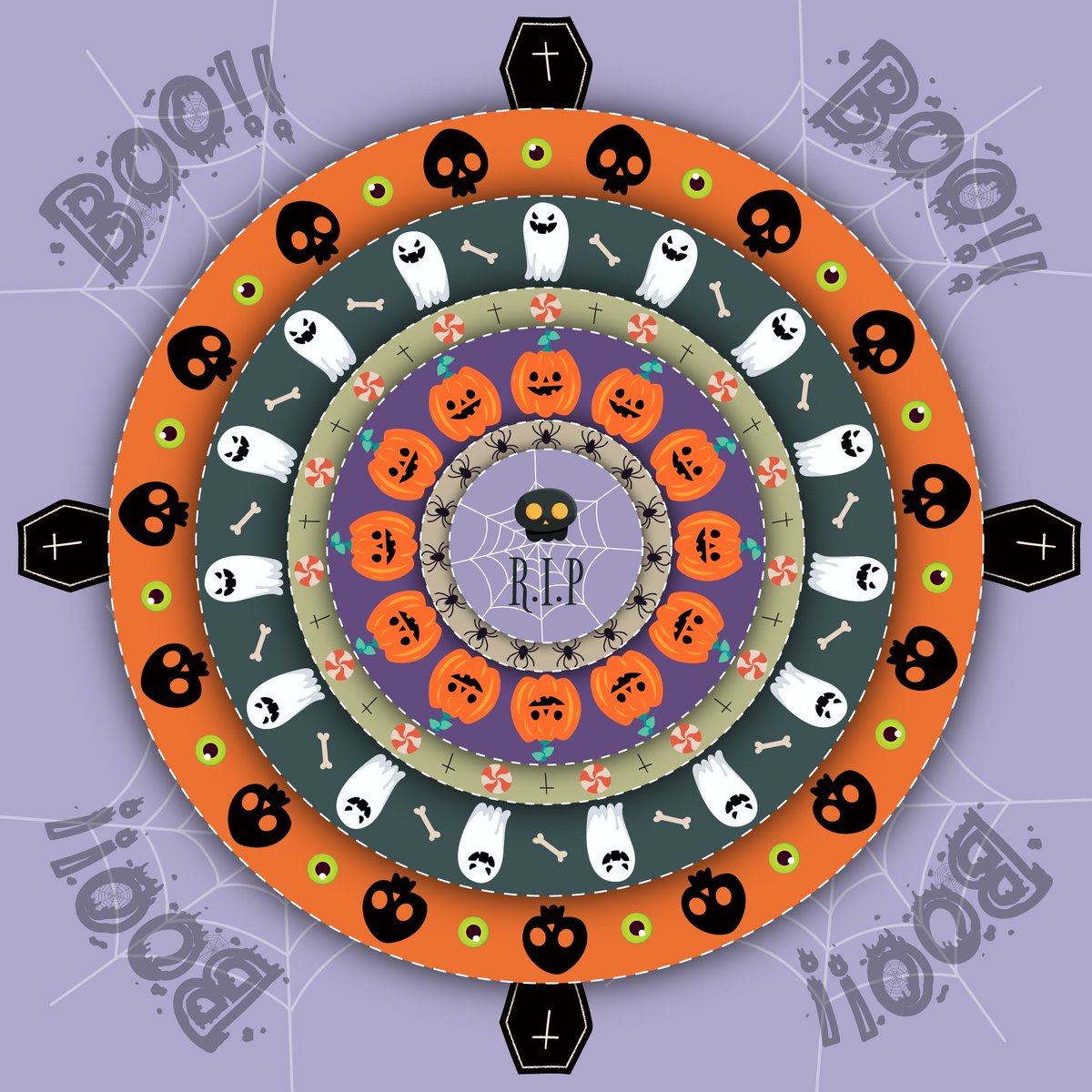 #Halloween2023
Happy Halloween 🎃🍭
If you stare at this picture, you will be haunted by spirits ☠️👻🧟💀🪓
🔸my mandala world collection
🔸 Halloween mandala
🔸on <a href="/objktcom/">objkt</a>
🔸1.5 #tezos
🔸10/10

objkt.com/asset/KT1DS5Ne…

#nftcollector #nftart